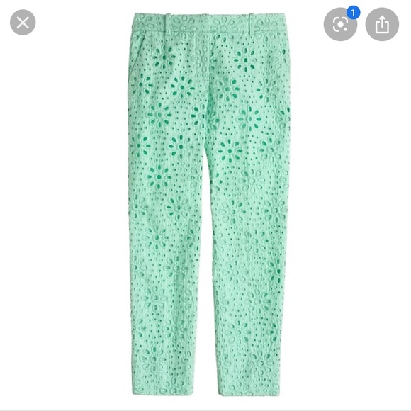 J. Crew eyelet cafe capri - Picture 1 of 8